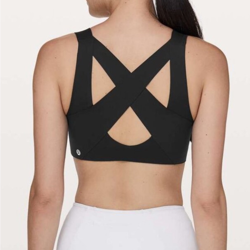Lululemon Black Zip-Front Sports Bra - Picture 2 of 7